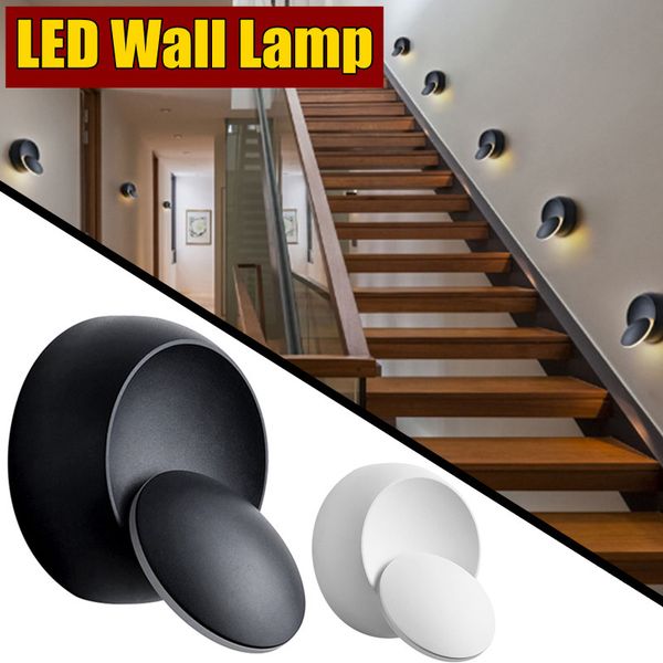 led wall lamp 360 degree adjustable bedside light modern round indoor lighting stair shed bathroom bedroom lamp black white
led wall lamp 360 degree adjustable bedside light modern round indoor lighting stair shed bathroom bedroom lamp black white