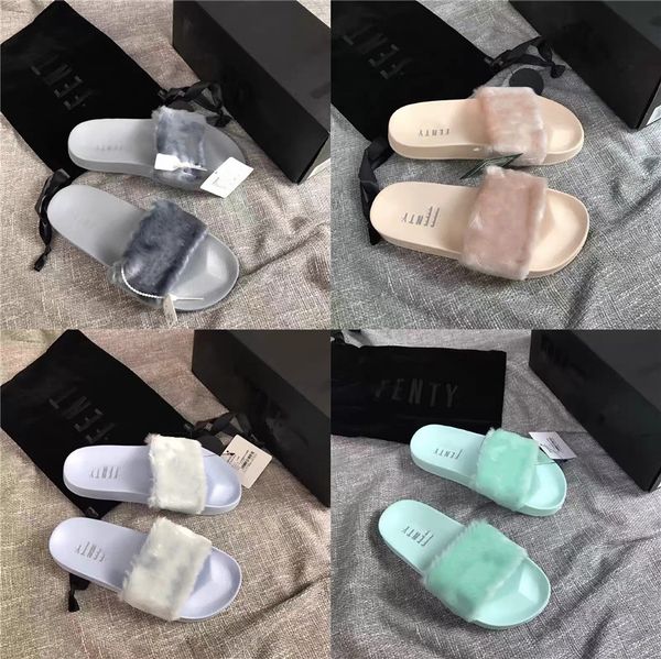 fur slides and matching purse fur slides slippers baby fur slides with strap#489, Black