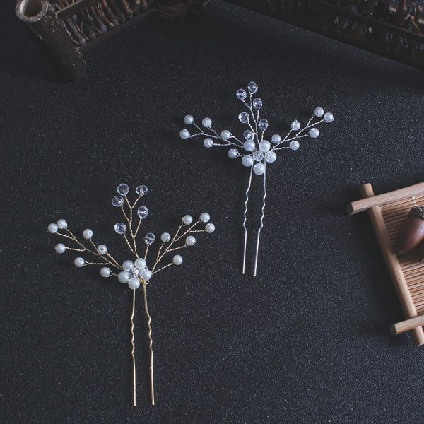 2pcs bride wedding hair accessories handmade pearl crystal hairpin bridal hair jewelry, Golden;white
2pcs bride wedding hair accessories handmade pearl crystal hairpin bridal hair jewelry, Golden;white