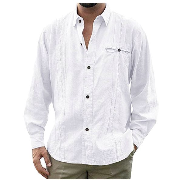 2020 autumn hawaiian shirt fashion men's casual turn-down collar button solid beach long sleeve blouse camisa masculina, White;black
2020 autumn hawaiian shirt fashion men's casual turn-down collar button solid beach long sleeve blouse camisa masculina, White;black