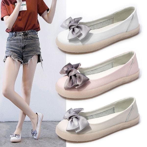 new leather ladies shallow bow flat shoes comfortable pregnant women single shoes ballet flats ladies leather bowknot, Black
new leather ladies shallow bow flat shoes comfortable pregnant women single shoes ballet flats ladies leather bowknot, Black