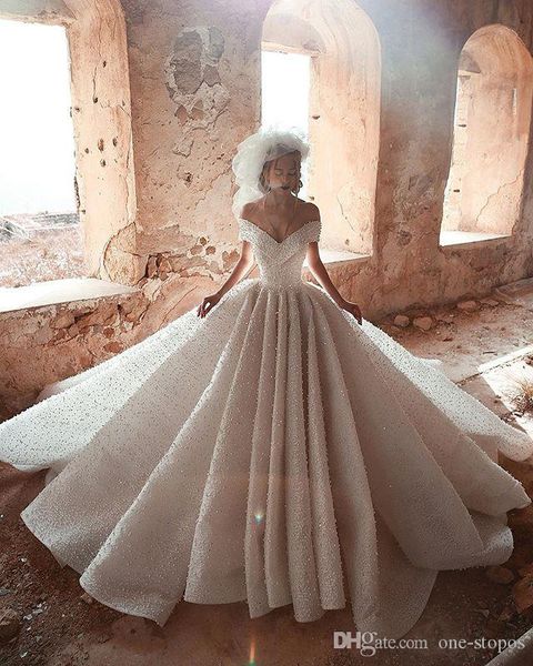 2019 white pearls ball gown wedding dress 2019 luxury off shoulder princess plus size bridal gown custom made
2019 white pearls ball gown wedding dress 2019 luxury off shoulder princess plus size bridal gown custom made