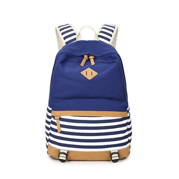 new canvas backpack navy striped bag women's middle school student bag fashion british style backpack female travel
new canvas backpack navy striped bag women's middle school student bag fashion british style backpack female travel