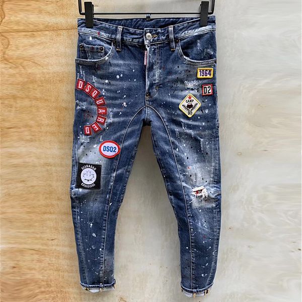 новый прилив бренд отверстие стрейч тонкий ноги брюки embroideredjeans дизайнер модный бренд джинсы de designer pour hommes роскошные модные, Blue
новый прилив бренд отверстие стрейч тонкий ноги брюки embroideredjeans дизайнер модный бренд джинсы de designer pour hommes роскошные модные, Blue