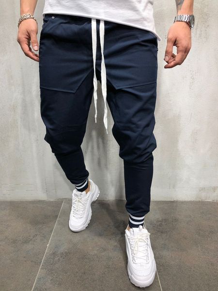 Hot Men Designer Pants Trousers Autumn Winter Tracksuit Fitness Workout Joggers Solid Black Gray Sweatpants M-3XL