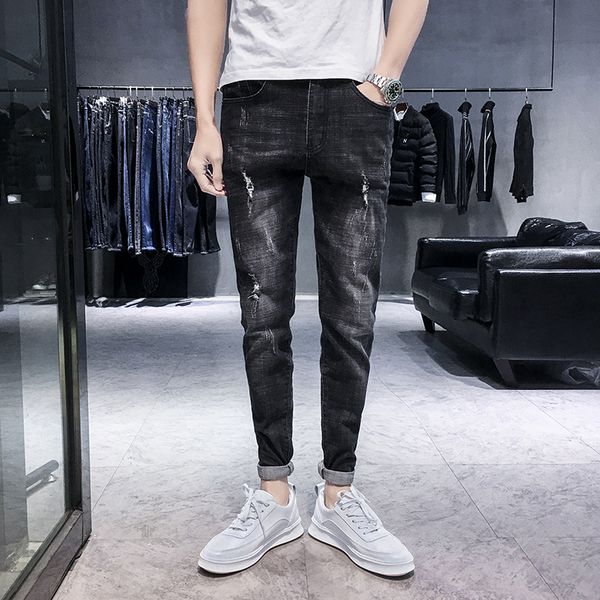 spring new jeans men slim fashion washed solid color casual denim pants man streetwear wild hip hop trousers male clothes, Blue
spring new jeans men slim fashion washed solid color casual denim pants man streetwear wild hip hop trousers male clothes, Blue