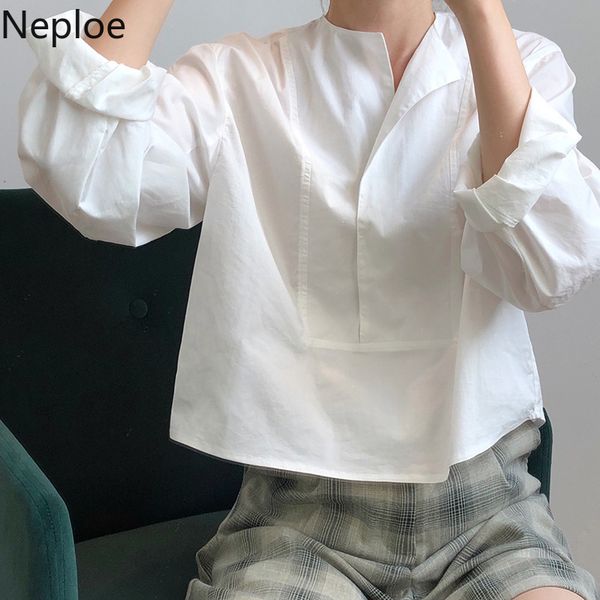 neploe korean ins o neck lantern long sleeve pullover white blouse loose button design wild blusas spring simple shirt 49281
neploe korean ins o neck lantern long sleeve pullover white blouse loose button design wild blusas spring simple shirt 49281