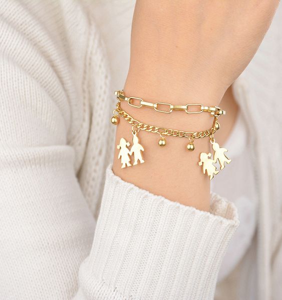 lover boy girl couple silver gold bracelet stainless steel fashion bangles double bracelets as christmas valentine's day gift, Black
lover boy girl couple silver gold bracelet stainless steel fashion bangles double bracelets as christmas valentine's day gift, Black