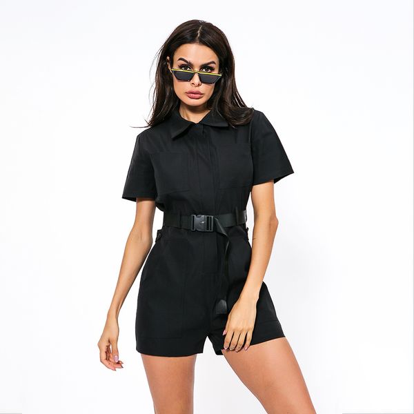 2019 summer new pocket stitching streetwear overalls casual fashion black rompers high waist loose jumpsuit women p6966s, Black;white
2019 summer new pocket stitching streetwear overalls casual fashion black rompers high waist loose jumpsuit women p6966s, Black;white