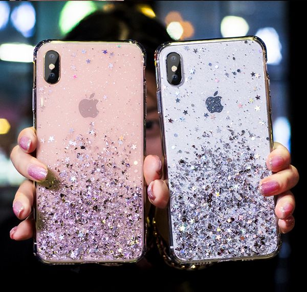 luxury bling sequins star glitter phone case for iphone xr x 11 pro xs max 6 6s 7 8 plus shining transparent soft tpu cover case
luxury bling sequins star glitter phone case for iphone xr x 11 pro xs max 6 6s 7 8 plus shining transparent soft tpu cover case