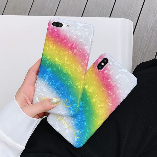 for iphone xr xs max phone case rainbow shell pattern female 6 7 8 x plus imd soft translucent tpu cell phone cases
for iphone xr xs max phone case rainbow shell pattern female 6 7 8 x plus imd soft translucent tpu cell phone cases