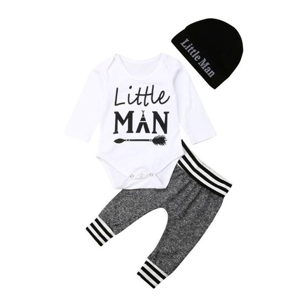 3pcs set newborn infant baby boys clothes set romper+pants+hats outfits clothes cotton casual toddler kids playsuit clothing, White
3pcs set newborn infant baby boys clothes set romper+pants+hats outfits clothes cotton casual toddler kids playsuit clothing, White