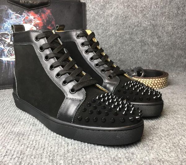 2018 new mens casual shoes with spikes rhinestone red bottom multi colorful high lace-up luxury new flats sneaker fashion d09, Black
2018 new mens casual shoes with spikes rhinestone red bottom multi colorful high lace-up luxury new flats sneaker fashion d09, Black