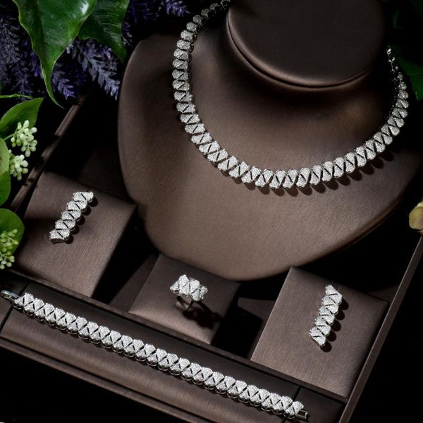 hibride latest new fashion geometric design african jewelry set nigerian wedding necklace earring set accessoire femme n-1395, Silver
hibride latest new fashion geometric design african jewelry set nigerian wedding necklace earring set accessoire femme n-1395, Silver