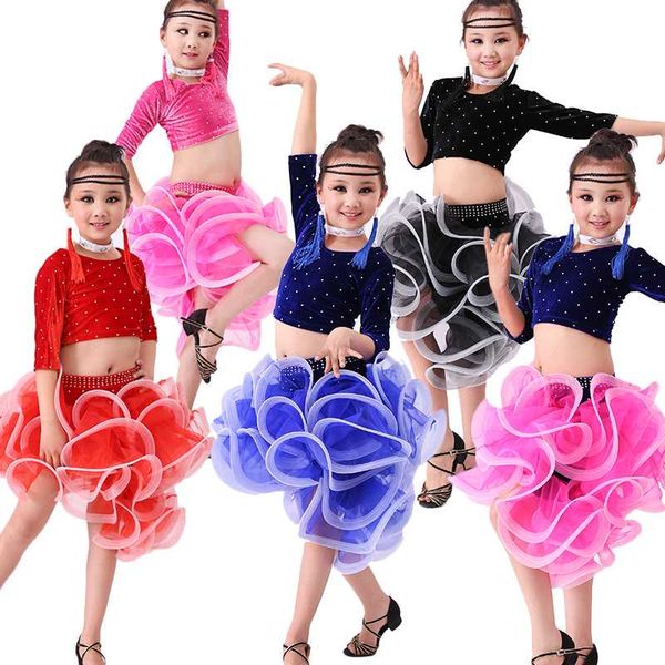 latin dance dress children girl competition performance costume girls cute latin dance skirt ballroom children dancewear clothes, Black;red
latin dance dress children girl competition performance costume girls cute latin dance skirt ballroom children dancewear clothes, Black;red