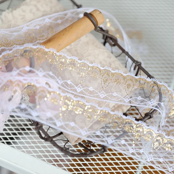 20m/lot 3.2cm wide exquisite gold thread embroidery white mesh lace clothing cuffs baby clothes lace ac670, Pink;blue
20m/lot 3.2cm wide exquisite gold thread embroidery white mesh lace clothing cuffs baby clothes lace ac670, Pink;blue