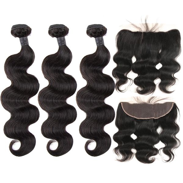 peruvian hair remy body wave real human hair bundles with ear to ear 13x4 lace frontal with baby hair extensions, Black
peruvian hair remy body wave real human hair bundles with ear to ear 13x4 lace frontal with baby hair extensions, Black