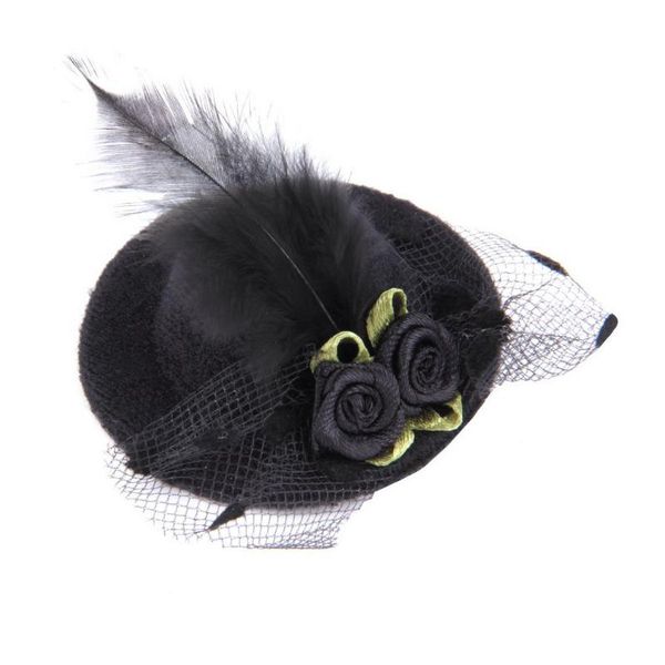 fashion cute children kid girl mini hat style head hair clip party decor accessories, Slivery;white
fashion cute children kid girl mini hat style head hair clip party decor accessories, Slivery;white
