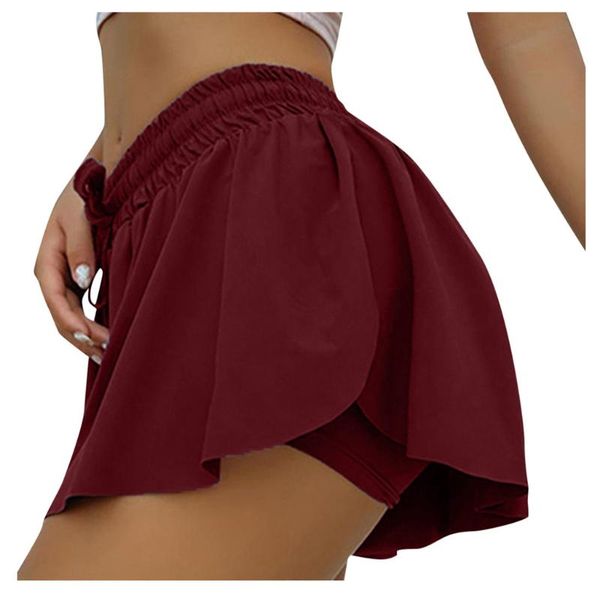 women double-layer sports high waist workout yoga sports leggings fitness shorts running short fitness clothes active short, White;red
women double-layer sports high waist workout yoga sports leggings fitness shorts running short fitness clothes active short, White;red