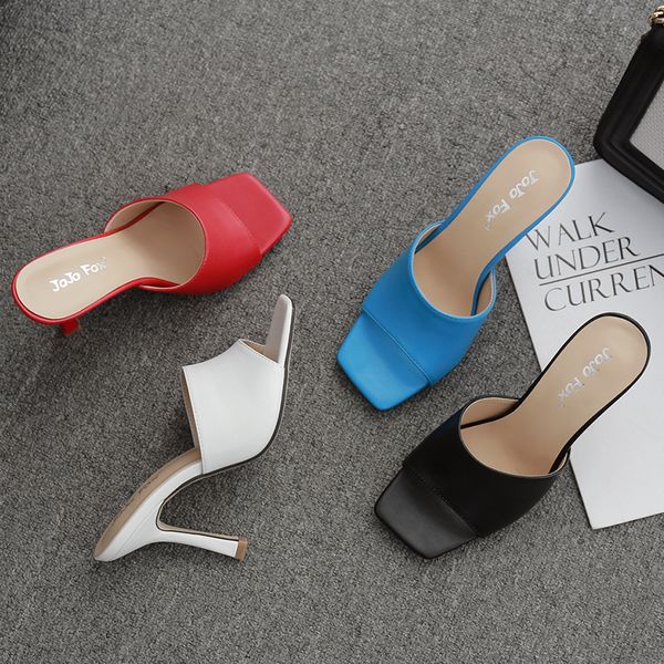slippers women's ins fashionable square thin heel fish mouth open toe high-heeled shoes sandals outside, Black
slippers women's ins fashionable square thin heel fish mouth open toe high-heeled shoes sandals outside, Black
