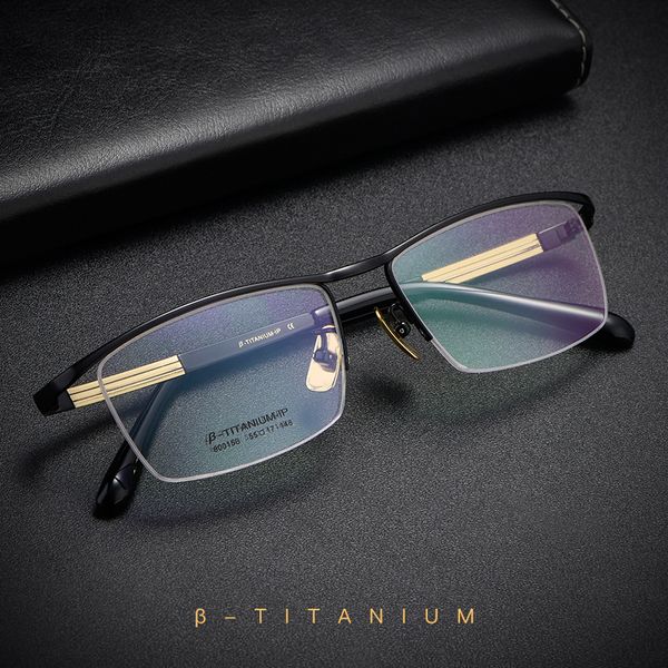 handoer beta-titanium optical glasses frame for men eyewear spectacles glasses optical prescription metal eyewear browline style, Black
handoer beta-titanium optical glasses frame for men eyewear spectacles glasses optical prescription metal eyewear browline style, Black