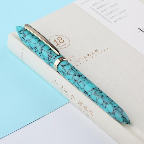 0.38mm 0.5mm School Students Office Gift Acrylic Resin Fine Nib Fountain Pen Colorful Stationery Marbling Smooth Writing