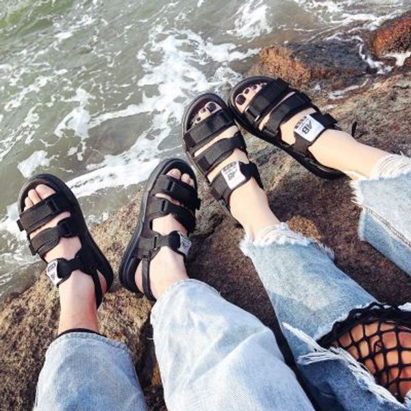 women sandals men's slippers summer han edition 2018 new tide is cool procrastinate large size 35 to 44, Black
women sandals men's slippers summer han edition 2018 new tide is cool procrastinate large size 35 to 44, Black