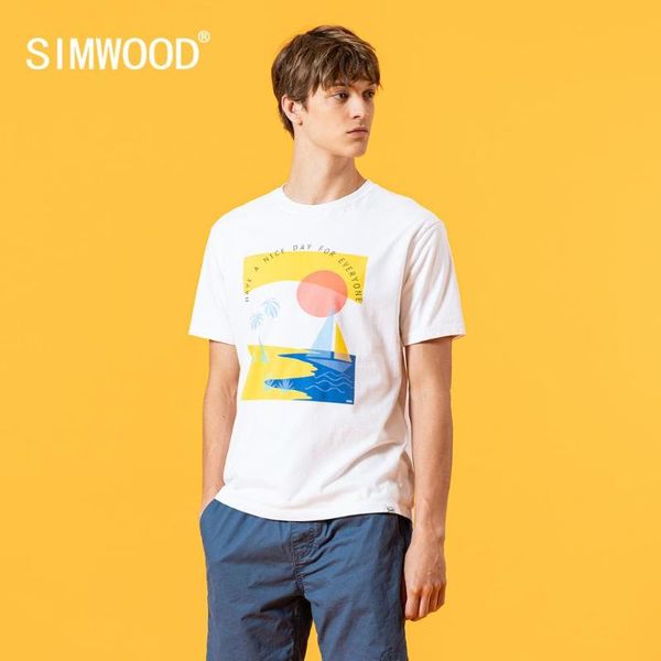 simwood 2020 summer new holiday print t-shirt men 100% cotton vacation tees plus size fashion tees sj120568, White;black
simwood 2020 summer new holiday print t-shirt men 100% cotton vacation tees plus size fashion tees sj120568, White;black