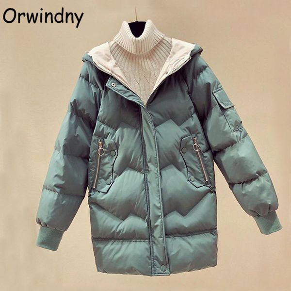 women's down & parkas orwindny long winter jacket women pockets hooded female jackets thickening warm coat zipper wadded, Black
women's down & parkas orwindny long winter jacket women pockets hooded female jackets thickening warm coat zipper wadded, Black