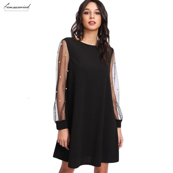 crew neck pearl elegant dresses beading mesh sleeve tunic dress autumn black boat neck long sleeve a line designer clothes, Black;gray
crew neck pearl elegant dresses beading mesh sleeve tunic dress autumn black boat neck long sleeve a line designer clothes, Black;gray