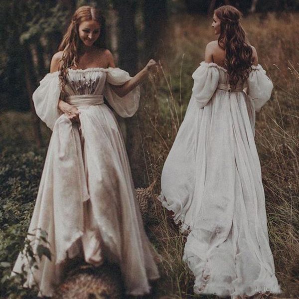 2019 Off The Shoulder Applique Boho Beach Wedding Dresses Princess Garden Country Bridal Gown With Poet Sleeve Vestidos De Novia
2019 Off The Shoulder Applique Boho Beach Wedding Dresses Princess Garden Country Bridal Gown With Poet Sleeve Vestidos De Novia