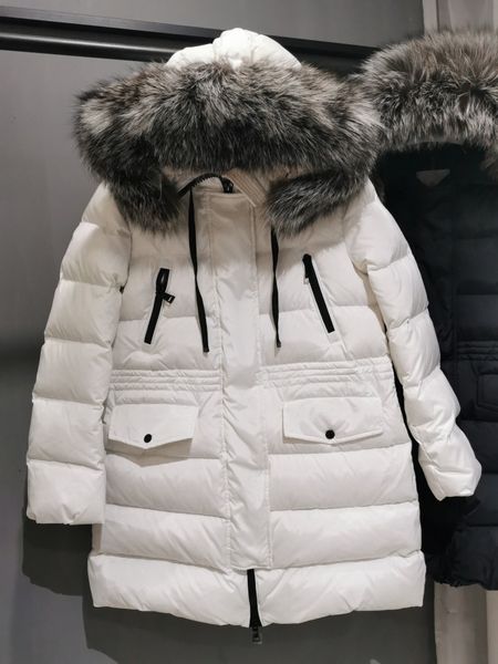 women's hooded down jacket in the long down jacket fox big fur collar thick coat drawstring waist 2019 new ladies winter clothing qq8, Black
women's hooded down jacket in the long down jacket fox big fur collar thick coat drawstring waist 2019 new ladies winter clothing qq8, Black