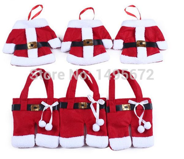 6pcs handmade clothes pants shaped christmas suit silverware holder knives and forks pockets christmas table decoration supplies
6pcs handmade clothes pants shaped christmas suit silverware holder knives and forks pockets christmas table decoration supplies