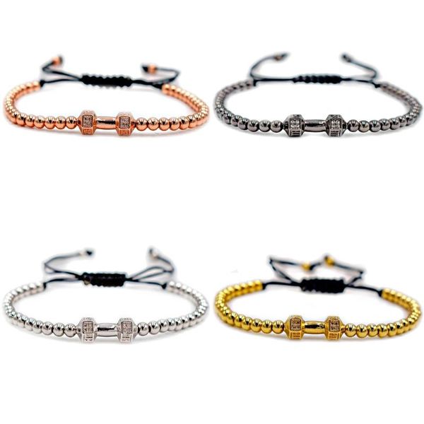 charm woman color retention copper beads 4mm bracelets dumbbell cubic zirconia bracelet cz bracelet length adjustable, Black
charm woman color retention copper beads 4mm bracelets dumbbell cubic zirconia bracelet cz bracelet length adjustable, Black