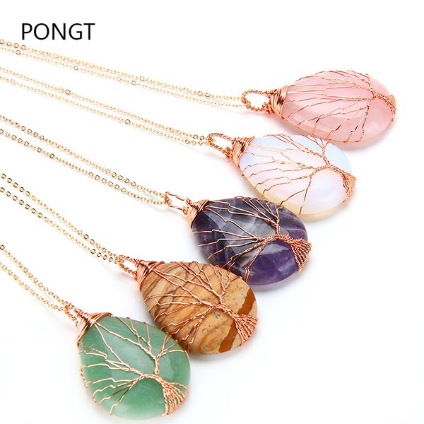 natural purple quartz opal stone pendants handmade rose gold color tree of life wrapped drop shaped crystal pendant necklace, Silver
natural purple quartz opal stone pendants handmade rose gold color tree of life wrapped drop shaped crystal pendant necklace, Silver