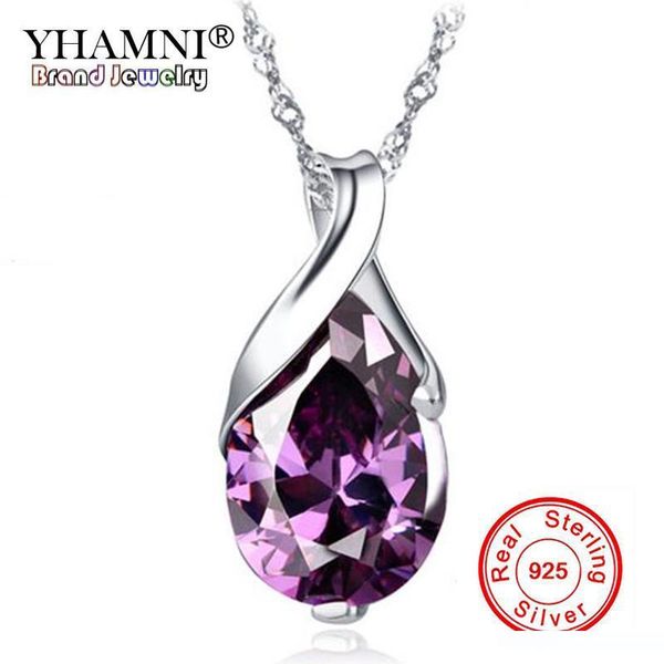 yhamni fine jewelry 925 sterling silver natural stone pendant necklace new fashion stellux crystal drop necklace women p017
yhamni fine jewelry 925 sterling silver natural stone pendant necklace new fashion stellux crystal drop necklace women p017