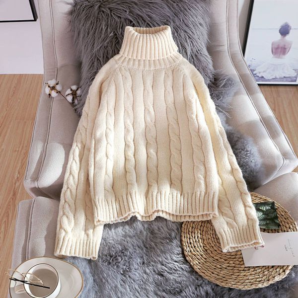 good quality autumn winter turtleneck warm sweater women thicken solid loose knitted fall pull pullover woman sweaters hk166, White;black
good quality autumn winter turtleneck warm sweater women thicken solid loose knitted fall pull pullover woman sweaters hk166, White;black