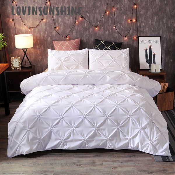 lovinsunshine bed comforter set white duvet cover set bedding king ab#136