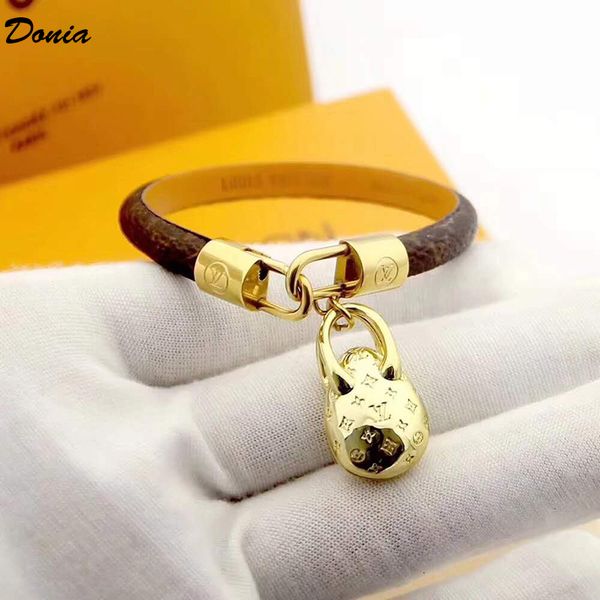 donia jewelry party european and american fashion love series love lock copper bracelet leather women bracelet gift, Black
donia jewelry party european and american fashion love series love lock copper bracelet leather women bracelet gift, Black