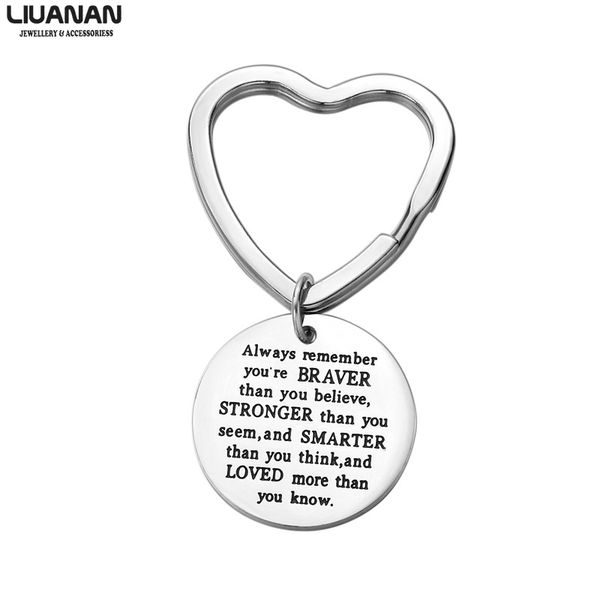 inspirational keychain, keyring for women "you are braver than you believe, stronger than you seem, and smarter think, Silver
inspirational keychain, keyring for women "you are braver than you believe, stronger than you seem, and smarter think, Silver