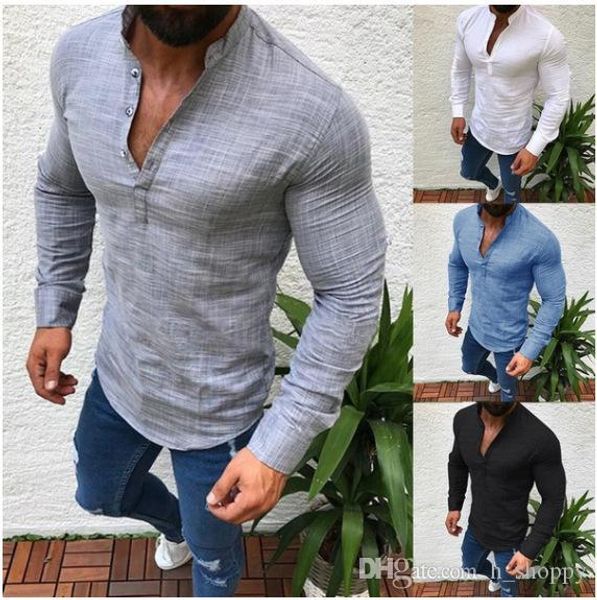 spring luxury usa tee solid color long-sleeved casual linen half open shirt men's clothing brand polo, White;black
spring luxury usa tee solid color long-sleeved casual linen half open shirt men's clothing brand polo, White;black