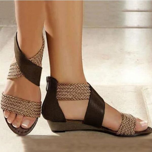 summer women rome sandals woman footwear wedges ladies zippers shoes women's comfortable mixed colors plus size 2020, Black
summer women rome sandals woman footwear wedges ladies zippers shoes women's comfortable mixed colors plus size 2020, Black