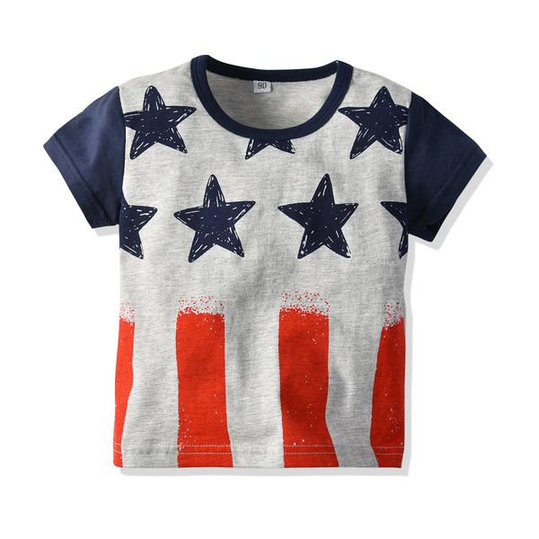 tide models korean children's wear short sleeves star cotton hit color sets of round neck vertical strip printing t-shirts boys, Blue
tide models korean children's wear short sleeves star cotton hit color sets of round neck vertical strip printing t-shirts boys, Blue
