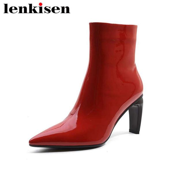 lenkisen large size full grain leather ankle boots solid pointed toe strange high heels zipper movie stars woman cozy shoes l01, Black
lenkisen large size full grain leather ankle boots solid pointed toe strange high heels zipper movie stars woman cozy shoes l01, Black