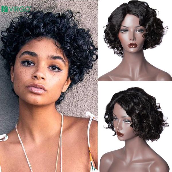 lace wigs virgo brazilian loose deep wave remy hair short human for black women machine made natural color, Black;brown
lace wigs virgo brazilian loose deep wave remy hair short human for black women machine made natural color, Black;brown