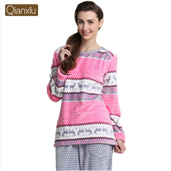 2018 winter women causal pajama sets female thicken warm flannel sleepwear suit women long sleeve two-piece pijamas plus size, Blue;gray
2018 winter women causal pajama sets female thicken warm flannel sleepwear suit women long sleeve two-piece pijamas plus size, Blue;gray