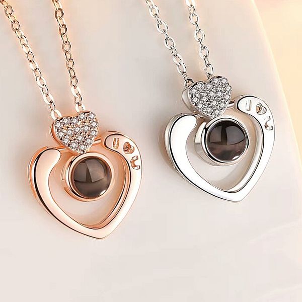 4pcs /lot New Fashion 100 languages I love you Love heart Projection Pendant Necklace Romantic Love Memory Wedding Clavicular Necklace
4pcs /lot New Fashion 100 languages I love you Love heart Projection Pendant Necklace Romantic Love Memory Wedding Clavicular Necklace