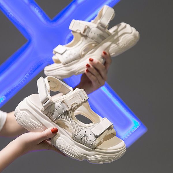 casual platform sandals women flat soft beach sandals ladies summer women shoes 2019 new peep toe white sandals hook&loop shoes y190704, Black
casual platform sandals women flat soft beach sandals ladies summer women shoes 2019 new peep toe white sandals hook&loop shoes y190704, Black