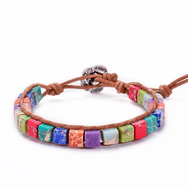 women chakra bracelet jewelry handmade multi color natural stone beads leather wrap bracelet couple bracelets dropshipping 5 colors, Black
women chakra bracelet jewelry handmade multi color natural stone beads leather wrap bracelet couple bracelets dropshipping 5 colors, Black