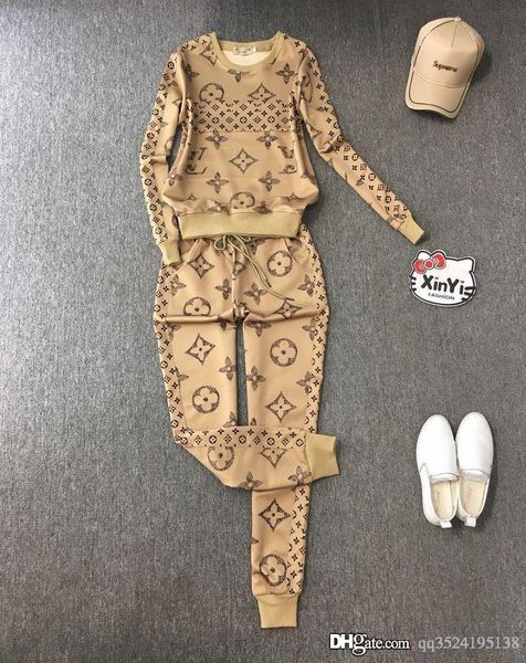 2020 new pure cotton light luxury long sleeve printing sports suit women designer leisure fashion two piece suit, White
2020 new pure cotton light luxury long sleeve printing sports suit women designer leisure fashion two piece suit, White